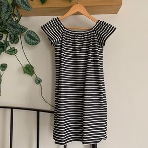 Madewell Off the Shoulder Striped Dress, S